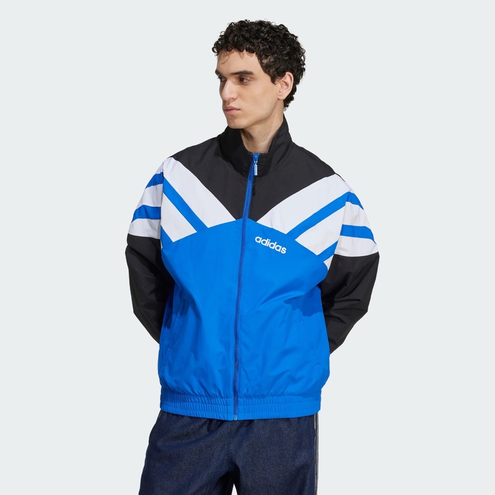 Adidas Originals Track Top Jacket Blue Black Windbreaker JX3052 Men’s Size 2XL